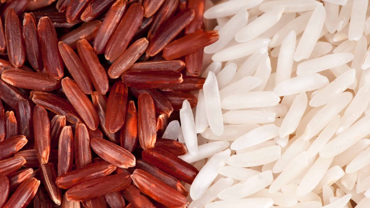 red rice, white rice