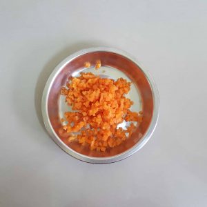 boiled carrot, carrot, rice ball ingredients, red rice ball ingredients