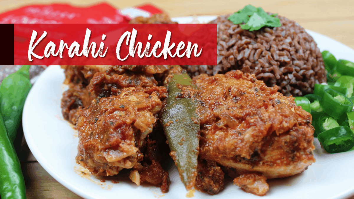 red rice, primera rice, karahi chicken, recipe