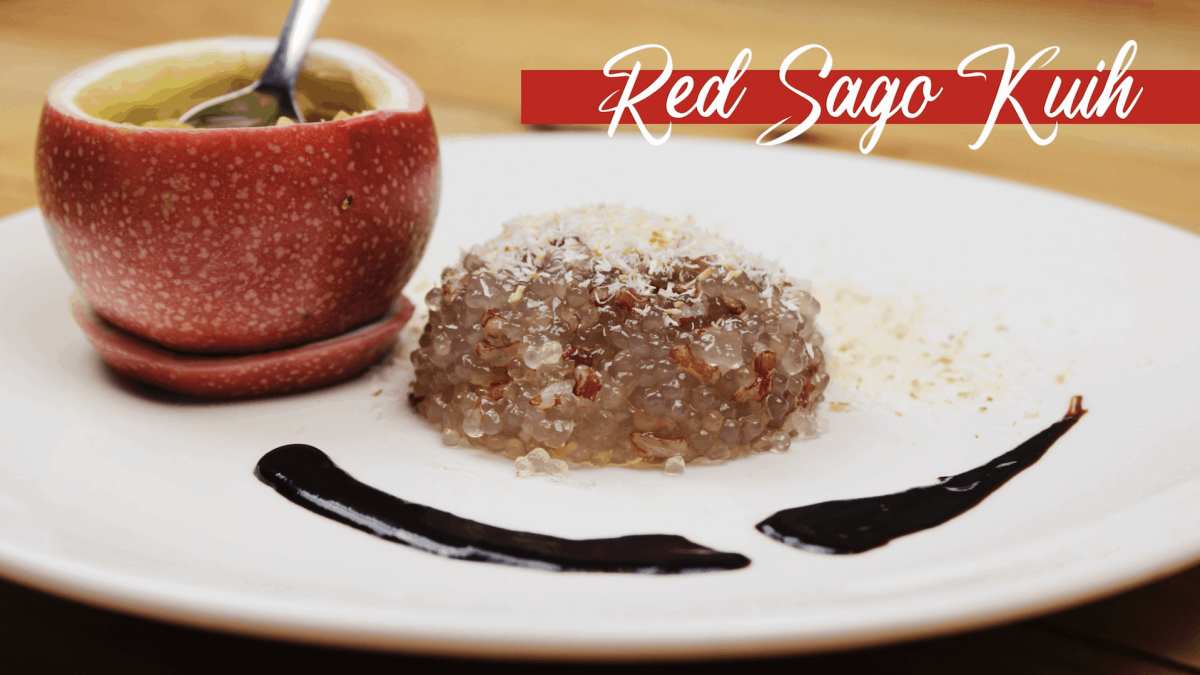 red rice, sago, kuih, dessert