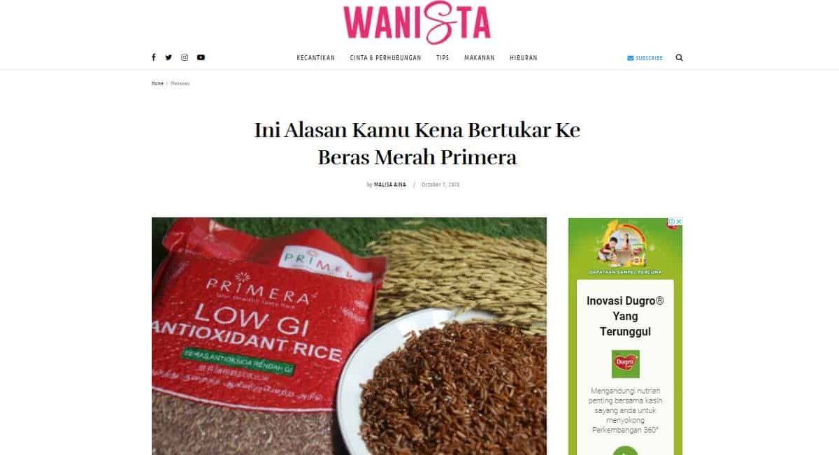 beras merah,