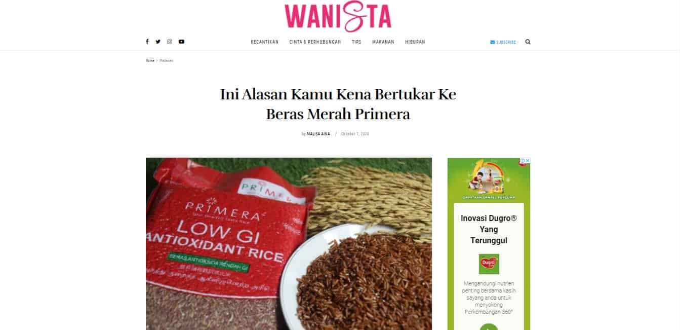 beras merah,