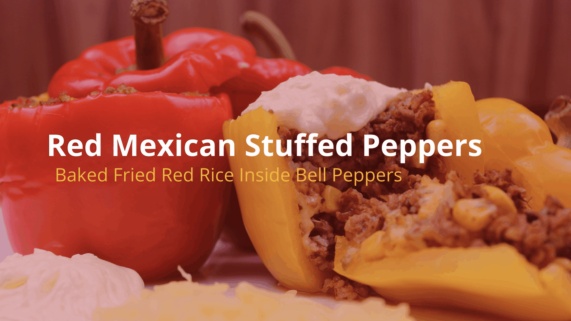 red rice, recipe, fried rice, bell peppers
